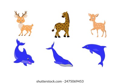 collection of animal vector illustrations