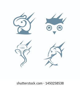 Collection of animal vector logo designs