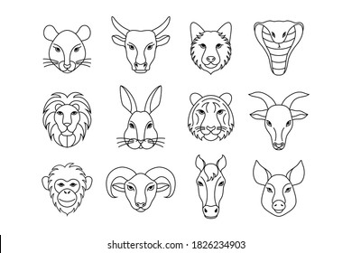 Farm Animals Set Vector Stock Vector (Royalty Free) 562737952 ...