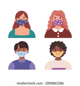 collection of animated cartoons using masks