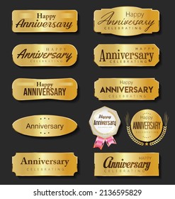 Collection of anniversary logotype celebration emblem