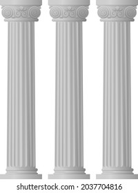 Colección de columnas de piedra antigua cortadas y aisladas