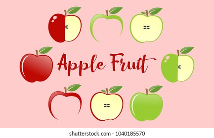 Collection apples fruit logo