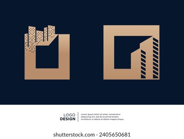 Collection of architectural building letter O logo designs.