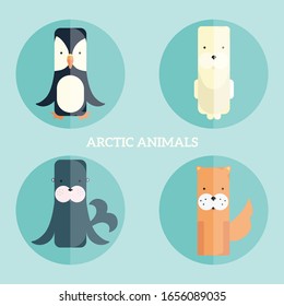 Collection of Arctic Animals vector