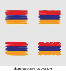 Colección de pincel de la bandera de Armenia