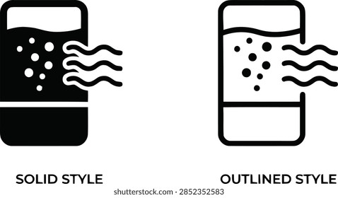 A collection of aroma diffuser icons featuring both solid and outlined design styles, perfect for home fragrance or wellness-themed projects.