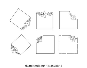 Collection of Arrangement in Frame Illustrations 
