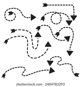 Iconos de flecha de colección. Colección de flechas en diferentes direcciones. Flecha vectorial negra - ilustración de flecha vectorial.