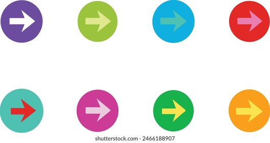 Collection of arrow icons vector illustration.