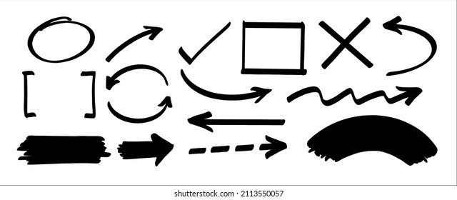 collection arrow set with marker symbol
