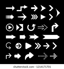 Collection of arrow silhouette
