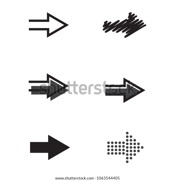collection arrow silhouette on white background stock vector royalty free 1063544405 https www shutterstock com image vector collection arrow silhouette on white background 1063544405