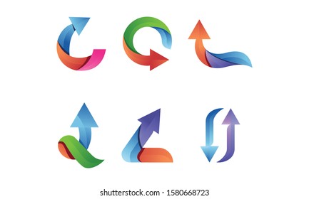 Collection arrow, up, graphic logo design for company