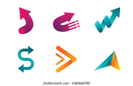Collection arrow, up, graphic logo design for company