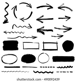Collection of arrows and design elements