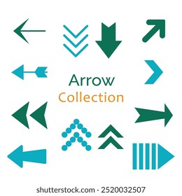 A collection of arrows and arrows with arrows on them.