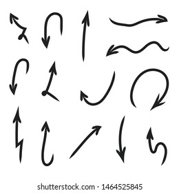 Collection Arrows On White Background