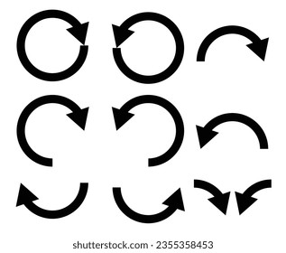 Colección de flechas. Establece flechas simples aisladas en el fondo blanco. Iconos de marca de flecha. Pintura de flecha.  Colección vectorial de flecha. Flecha. Cursor. Modernas flechas simples. Ilustración vectorial.