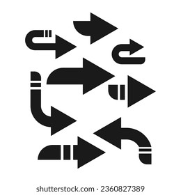 Colección de flechas. Vector de icono de símbolo
