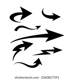 Collection of arrows. Symbol icon vector