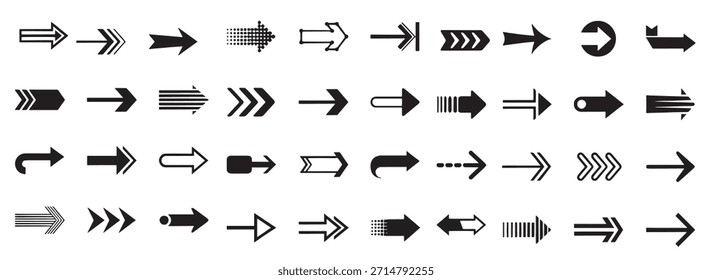 collection arrows that are pointing different directions
