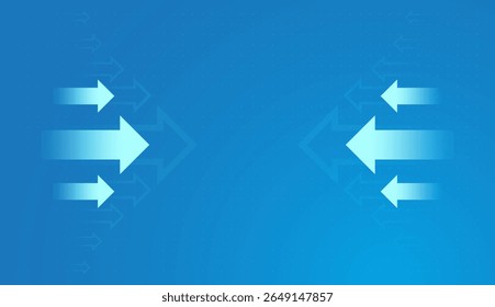 Collection of arrows for Transfering concepts on light blue background showing the business, finance, and stock market concepts vector illustration