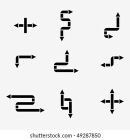Collection of arrows. Vector.