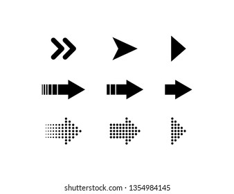 Collection arrows. Arrows vector icon. Black arrow. Eps10