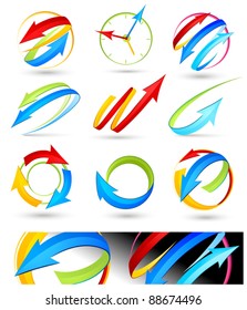 Collection arrows. Vector illustration
