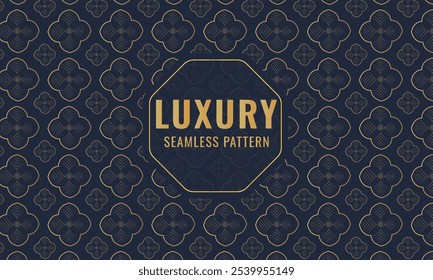 Coleção de padrões de luxo sem costura art déco - design elegante azul e dourado. Fundo de luxo oriental repetível com ornamento	