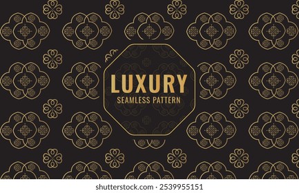 Coleção de padrões de luxo sem costura art déco - design elegante azul e dourado. Fundo de luxo oriental repetível com ornamento	