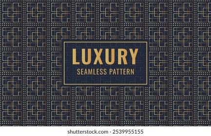 Coleção de padrões de luxo sem costura art déco - design elegante azul e dourado. Fundo de luxo oriental repetível com ornamento	