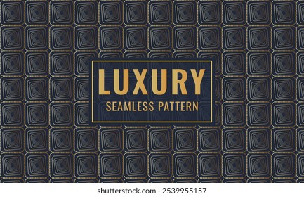 Coleção de padrões de luxo sem costura art déco - design elegante azul e dourado. Fundo de luxo oriental repetível com ornamento	