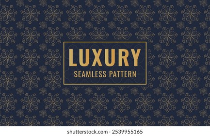 Coleção de padrões de luxo sem costura art déco - design elegante azul e dourado. Fundo de luxo oriental repetível com ornamento	