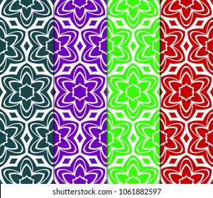 collection of Art Deco style seamless pattern texture. Color background. Vector illustration. for design, interior, print