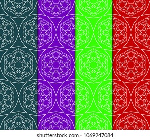 collection of Art Deco style seamless pattern texture. Color background. Vector illustration. for design, interior, print