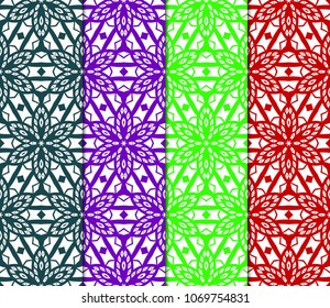 collection of Art Deco style seamless pattern texture. Color background. Vector illustration. for design, interior, print