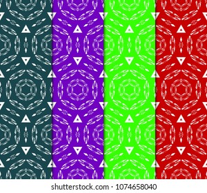 collection of Art Deco style seamless pattern texture. Color background. Vector illustration. for design, interior, print