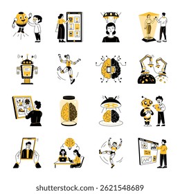 Collection of Artificial Intelligence Drawing Illustrations 
