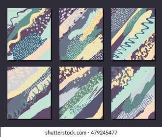 Collection of artistic creative universal cards templates. Wedding, anniversary, birthday, Valentine's day, party, poster, card, invitation, placard, brochure, flyer, business.