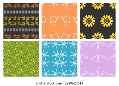 una colección de motivos artísticos y elegantes sin costura. Perfecto para el hogar, oficina, invitación, tela y otros proyectos de diseño.