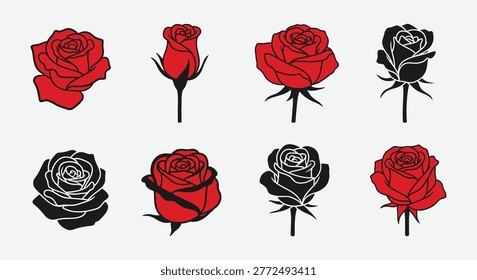 A collection artistic red
