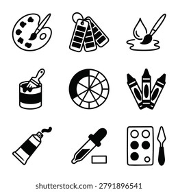 Collection artistic tools including