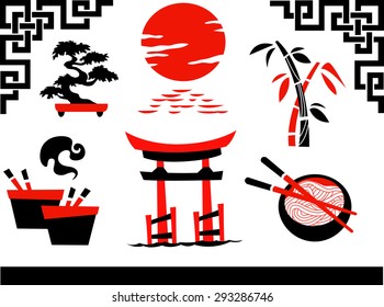 Collection asian icons