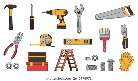 Collection of Assorted Carpentry and Plumbing Hand Tools for Professionals and Enthusiasts