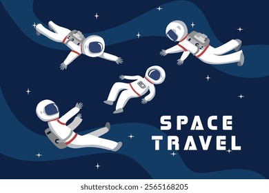 Collection of astronaut in the different position. Astronaut space travel. Astronaut explore the space.