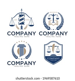 Collection Attorney Law Logo design premium