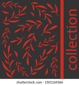 collection of autumn leaves pattern vector graphics
