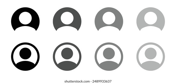 Collection of avatars profile silhouette or icons. Profile icons. Avatar vector icons. People flat style vector signs